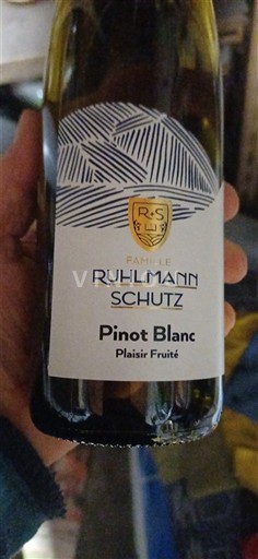Vin Blanc sec Plaisir Fruité Famille Ruhlmann Schutz 2023 Francuska Алзас Пино бели AOC