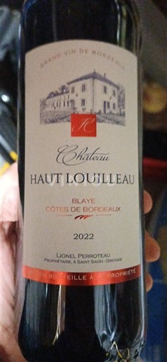 Bordo Blaje-kote-de-Bordo Château Haut Louilleau 2022