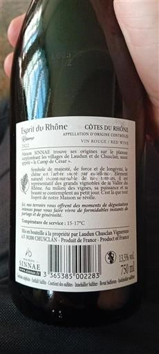 Rhône Valley Côtes-du-Rhône Laudun Chusclan Vignerons Esprit du Rhône 2022