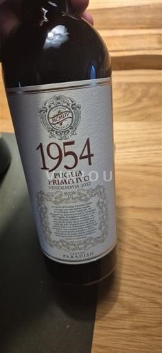 Apulija Примитиво из Пуље Paradiso 1954 2022