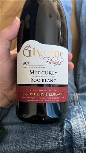 Burgundi Mercurey Jean-Philippe Lebeault La Glycine Blanche Roc Blanc 2021
