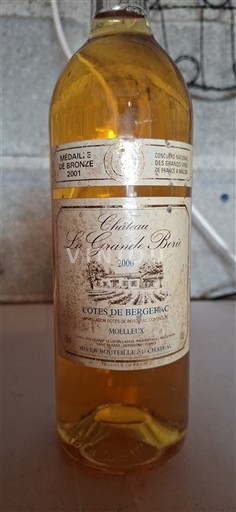 Jugperëndim Côtes-de-bergerac Château La Grande Borie 2000