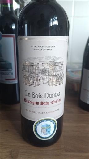 Verërat Rouge sec Le Bois Dumas Non millésimé Francë Bordoja Puisseguin-saint-émilion AOC