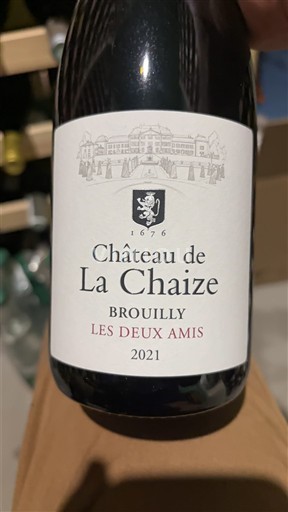 Vin Rouge sec Les Deux Amis Château La Chaize 2021 Francuska Божоље Brouilly AOC