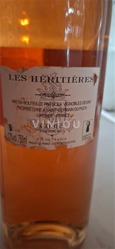 Bordoja E paspecifikuar Vignobles Degas Les HéritiÈres Jo Viti