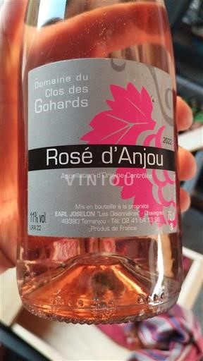 Vin Rosé demi-sec Clos des Gohards 2022 Francë Lugina e Luarës Rosé-d'anjou AOC