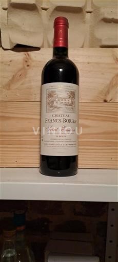 Bordeaux Saint-Émilion Château Francs-Bories 2005