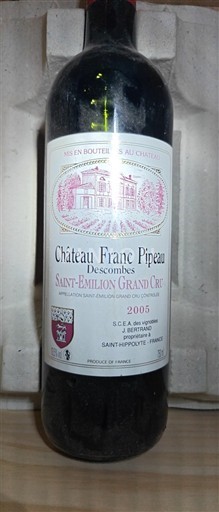 Bordeaux Saint-Émilion Grand Cru Grand Cru Château Franc Pipeau Descombes 2005