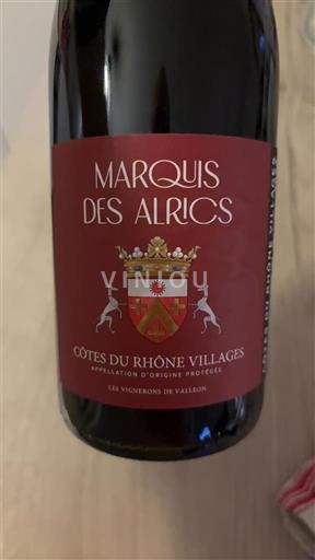 Lugina e Ronës Fshatrat e Rrjedhave të Ronës Les Vignerons de Vallon Marquis des Alrics 2024