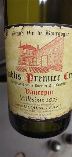 Burgundija Chablis Premier Cru Caves Jacoutot E.A.R.L Vaucopin 2023