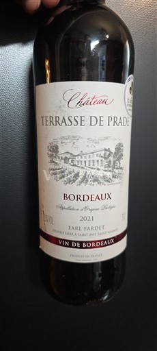 Bordeaux Château Terrasse de Prade 2021