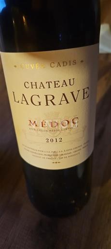Bordeaux Médoc Château Lagrave Cadis 2012