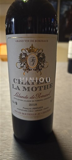 Bordoja Lalande-de-pomerol Château La Mothe 2018