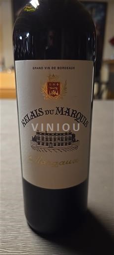 Víno Rouge sec Relais du Marquis 2019 Francie Bordeaux Margaux AOC