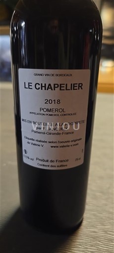 Wines Rouge sec Le Chapelier 2018 France Bordeaux Pomerol AOC