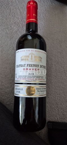 Bordoja Graves Château Fernon Dubé 2018
