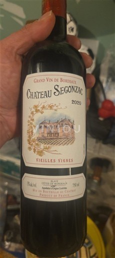Bordoja Côtes-de-blaye Château Segonzac Vieilles Vignes 2020