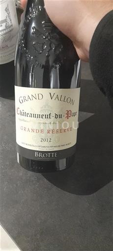 Рона долина Шатонеф-дю-Пап Brotte Grand Vallon Grande Réserve 2012