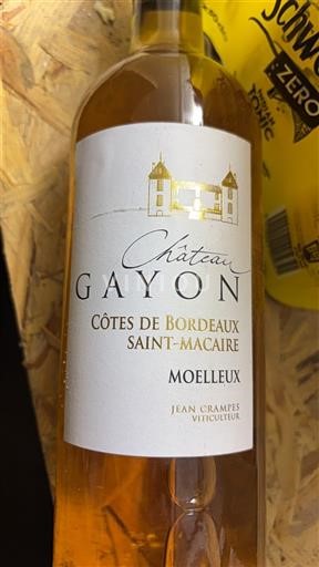 Vine Blanc moelleux Château Gayon 2009 Frankrig Bordeaux Côtes-de-bordeaux-saint-macaire AOC