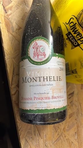 Burgundi Monthélie Domaine Pinquier-Brovelli 2003