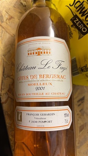Sørvest Côtes-de-bergerac Château Le Fagé 2001