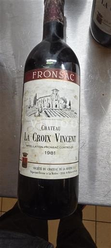 Bordo Фронсак Château La Croix Vincent 1981