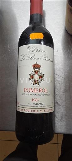 Bordoja Pomerol Château Le Bon Pasteur 1987