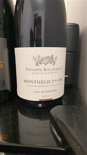 Burgundija Монтеље Premier Cru Philippe Bouzereau Les Duresses 2022