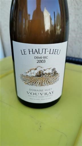 Lugina e Luarës Vouvray Domaine Huet Le Haut-Lieu 2003