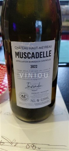 Burdeos Bordeaux Château Haut-Meyreau Muscadelle 2022
