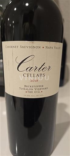 Kalifornijske AVA Напа Вали Carter Cellars Beckstoffer To Kalon Vineyard The O.G. 2018
