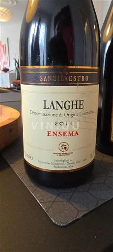 Verërat Rouge sec Ensema San Silvestro 2011 Itali Piemonte Langhe DOC