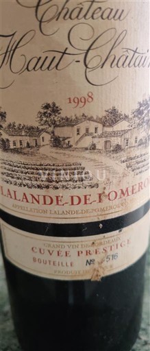 Bordoja Lalande-de-pomerol Château Haut-Chataîgnier Prestige 1998