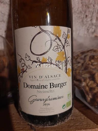 Alsace Domaine Burger Steinseltz 2016