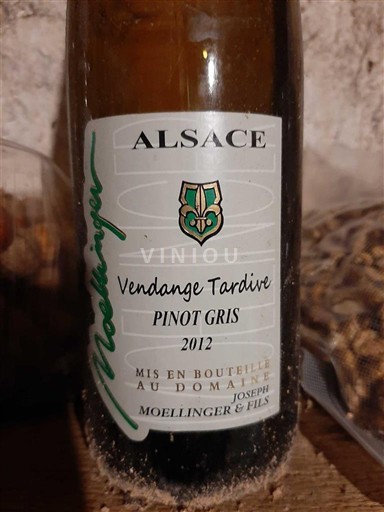 Алзас Аласас Vendanges Tardives Joseph Moellinger & Fils Vendange Tardive Pinot Gris 2012