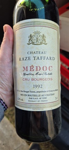 Bordoja Médoc Château Razé Taffard 1992