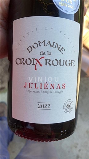 Viinit Rouge sec Domaine La Croix Rouge 2022 Ranska Beaujolais Juliénas AOC
