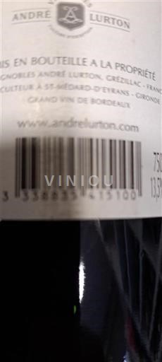 Wines Rouge sec André Lurton Non millésimé France Bordeaux AOC