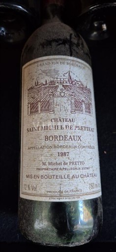 Bordeaux Château Saint Michel de Pretetaux 1987