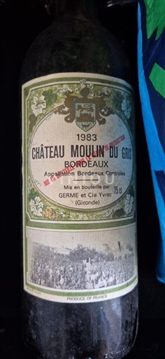 Bordoja Bordo Château Moulin du Grand 1983