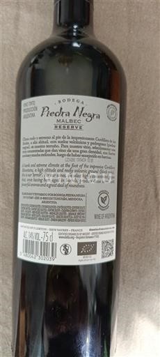 Mendoza Bodega Piedra Negra Malbec Reserve 2022