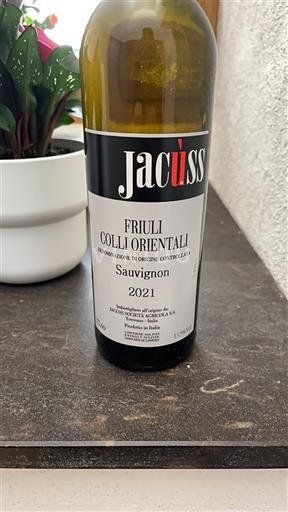 Vin Blanc sec Jaccus 2021 Italie Frioul-Vénétie-Julienne Colli Orientali del Friuli DOC