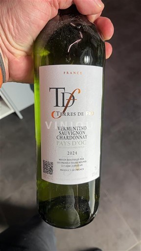 Verërat Blanc sec Terres de Feu 2024 Francë Lengdok dhe Rusionjë Vend e Oksonisë IGP