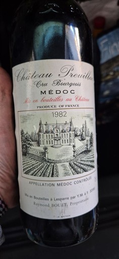 Bordeaux Médoc Château Preuillac 1982