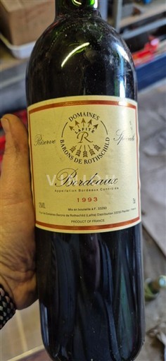 Burdeos Bordeaux Domaine Domaines Barons de Rothschild Réserve Spéciale 1993