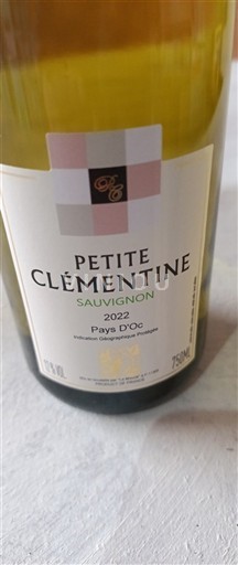 Viner Blanc sec Petite Clémentine 2022 Frankrike Languedoc och Roussillon Pays d'Oc IGP