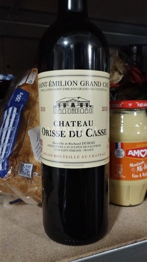 Вина Rouge sec Château Orisse du Casse 2010 Francuska Bordo Сент-Емилион Гранд Кру AOC