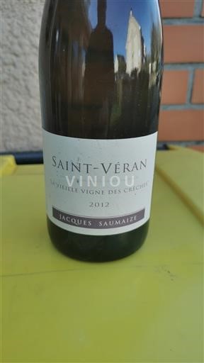 Burgundi Saint-Véran Jacques Saumaize La Vieille Vigne des Crèches 2012