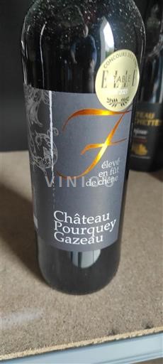 Wijnen Rouge sec F élevé en fût de chêne Château Pourquey Gazeau Non millésimé Frankrijk Bordeaux Bordeaux Supérieur AOC