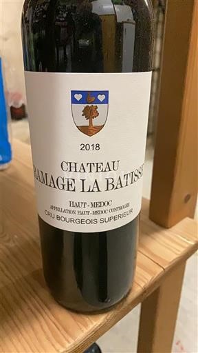 Bordeaux Haut-Médoc Château Ramage La Batisse Cru bourgeois supérieur 2018